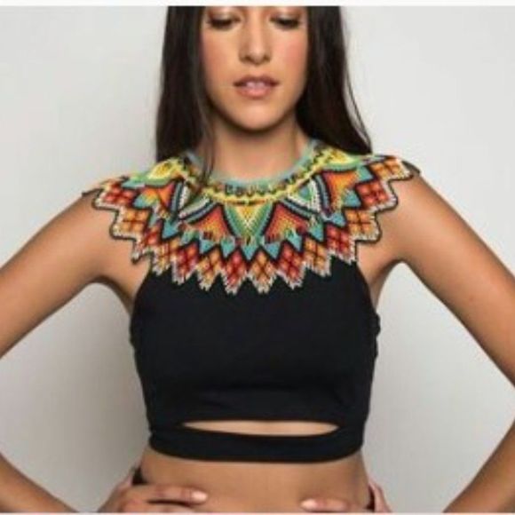 Handmade by Colombian Natives necklace embera okama beaded pastel lilac - Picture 9 of 11